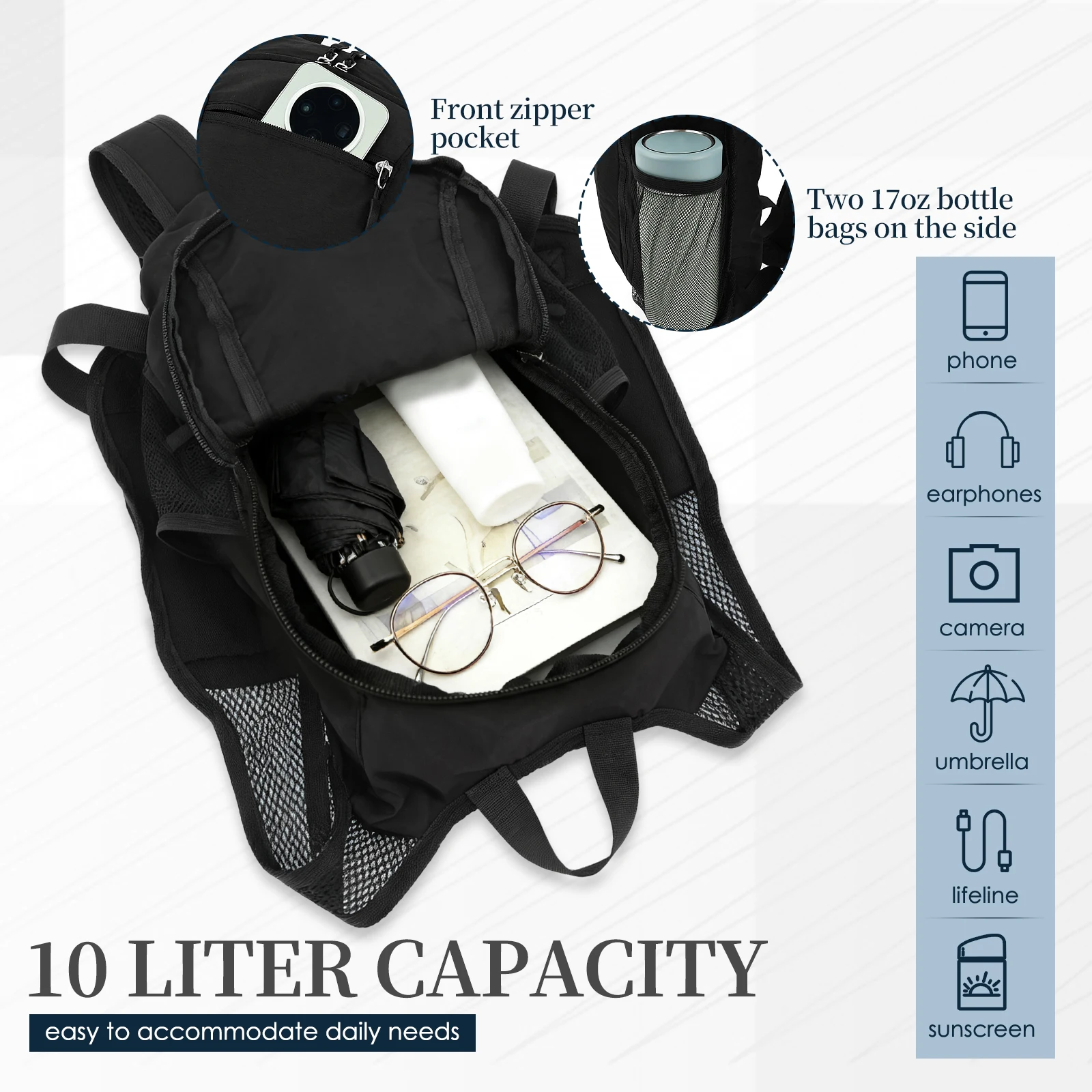 10L Small Hiking Backpack Trav - Foldable Backpack Small 评论和价格