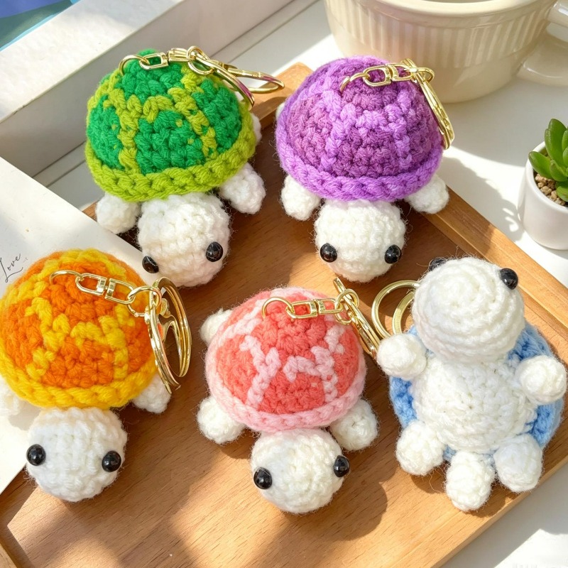 Hand Crocheted Turtle Keychain - Mini Backpack Purse 评论和价格