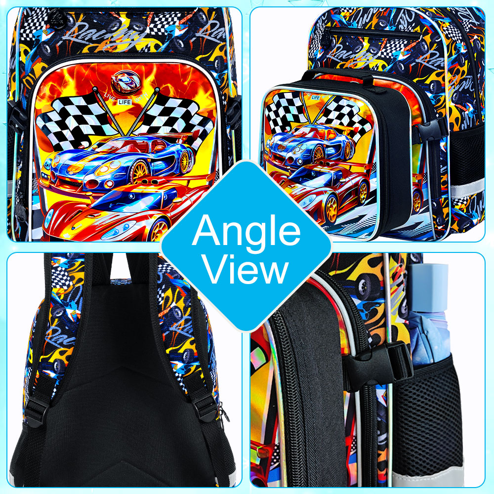 Bookbag for Kids Boys, 3PCS Ba - Hydration Pack Outdoor 评论和价格