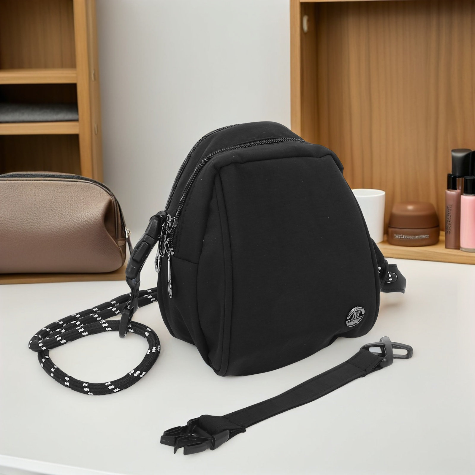 Lightweight Black Shell Bag Cr - Mini Backpack Purse 评论和价格